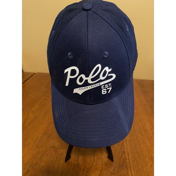 Polo Ralph Lauren 67 Hat Cap Snapback Blue Fragrances Preppy Classic Baseball - Picture 1 of 4